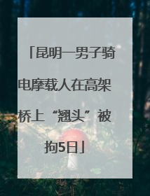 昆明一男子骑电摩载人在高架桥上“翘头”被拘5日