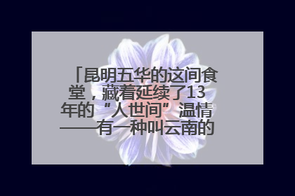 昆明五华的这间食堂，藏着延续了13年的“人世间”温情——有一种叫云南的生活之365天