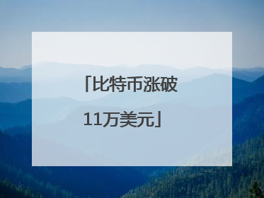 比特币涨破11万美元