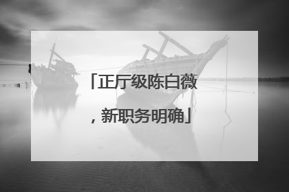 正厅级陈白薇，新职务明确