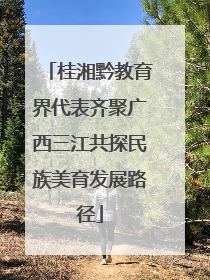 桂湘黔教育界代表齐聚广西三江共探民族美育发展路径