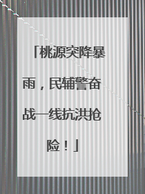 桃源突降暴雨，民辅警奋战一线抗洪抢险！