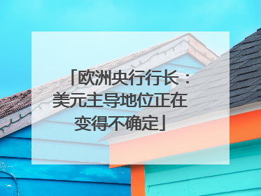 欧洲央行行长：美元主导地位正在变得不确定