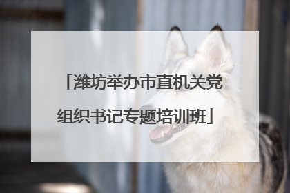 潍坊举办市直机关党组织书记专题培训班