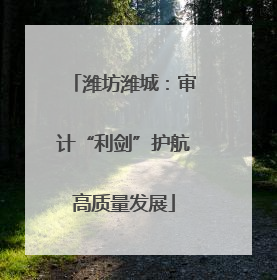 潍坊潍城：审计“利剑”护航高质量发展