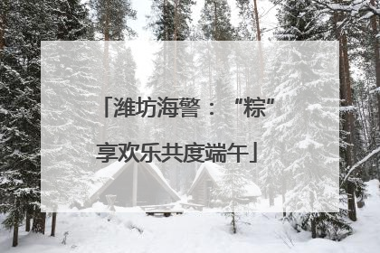 潍坊海警：“粽”享欢乐共度端午