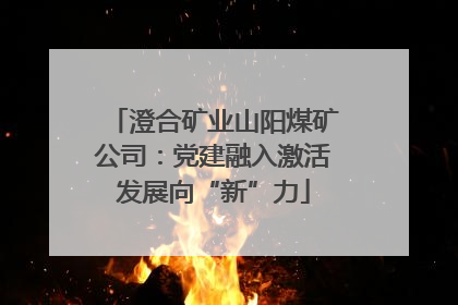 澄合矿业山阳煤矿公司：党建融入激活发展向“新”力