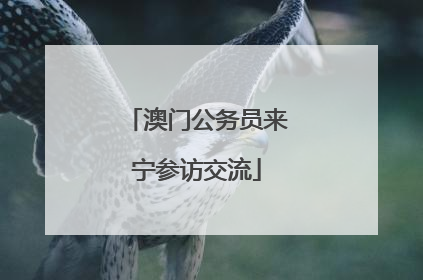 澳门公务员来宁参访交流