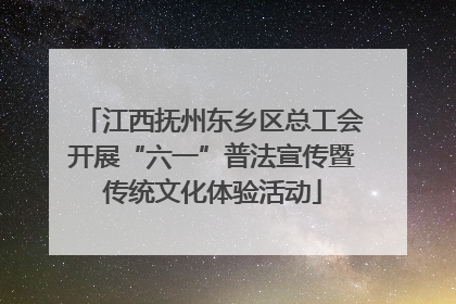 江西抚州东乡区总工会开展“六一”普法宣传暨传统文化体验活动