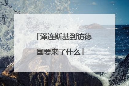泽连斯基到访德国要来了什么
