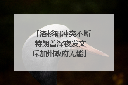 洛杉矶冲突不断 特朗普深夜发文斥加州政府无能