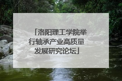 洛阳理工学院举行轴承产业高质量发展研究论坛