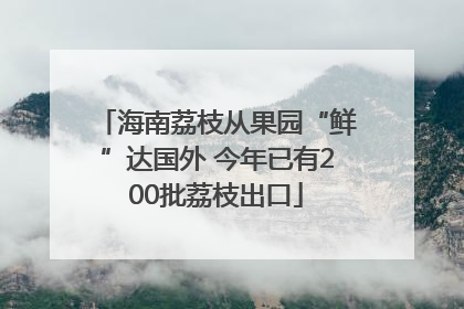 海南荔枝从果园“鲜”达国外 今年已有200批荔枝出口
