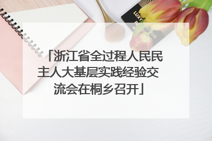 浙江省全过程人民民主人大基层实践经验交流会在桐乡召开