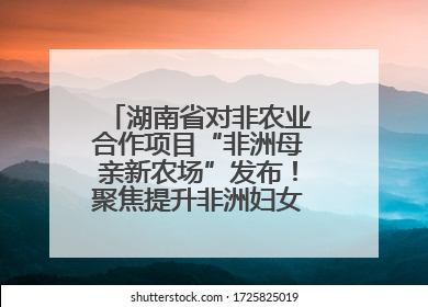湖南省对非农业合作项目“非洲母亲新农场”发布！聚焦提升非洲妇女能力与家庭福祉