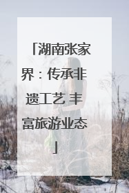 湖南张家界：传承非遗工艺 丰富旅游业态