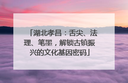 湖北孝昌：舌尖、法理、笔墨，解锁古镇振兴的文化基因密码