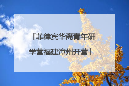 菲律宾华裔青年研学营福建漳州开营