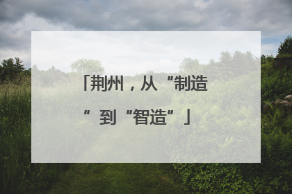 荆州，从“制造”到“智造”