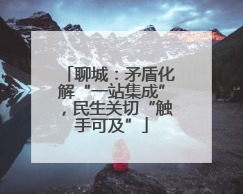 聊城：矛盾化解“一站集成”，民生关切“触手可及”