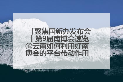 聚焦国新办发布会丨第9届南博会速览⑥云南如何利用好南博会的平台带动作用，深化与南亚国家的交流与合作？