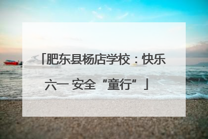 肥东县杨店学校：快乐六一 安全“童行”