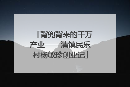 背兜背来的千万产业——清镇民乐村杨敏珍创业记
