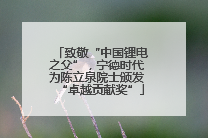 致敬“中国锂电之父”，宁德时代为陈立泉院士颁发“卓越贡献奖”