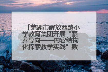 芜湖市解放西路小学教育集团开展“素养导向——内容结构化探索教学实践”数学专题研讨活动