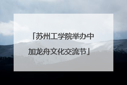苏州工学院举办中加龙舟文化交流节