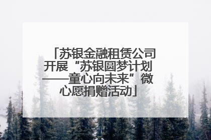 苏银金融租赁公司开展“苏银圆梦计划——童心向未来”微心愿捐赠活动