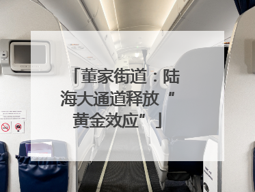 董家街道：陆海大通道释放“黄金效应”