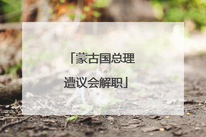 蒙古国总理遭议会解职