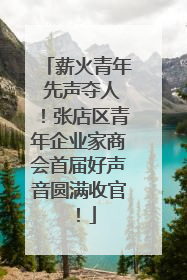 薪火青年 先声夺人！张店区青年企业家商会首届好声音圆满收官！