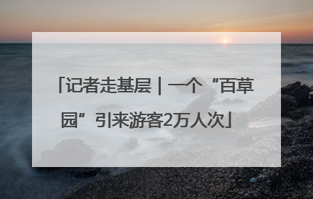 记者走基层｜一个“百草园”引来游客2万人次