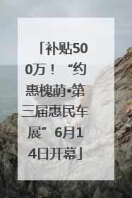 补贴500万！“约惠槐荫•第三届惠民车展”6月14日开幕