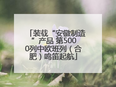 装载“安徽制造”产品 第5000列中欧班列（合肥）鸣笛起航