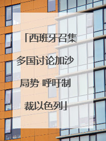 西班牙召集多国讨论加沙局势 呼吁制裁以色列