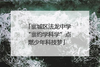 襄城区法龙中学“襄约学科学”点燃少年科技梦