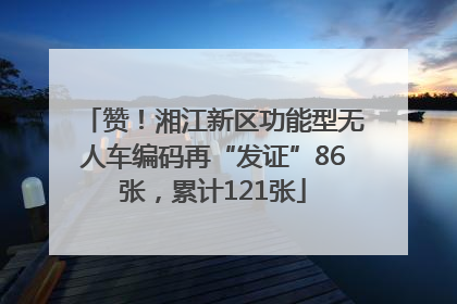 赞！湘江新区功能型无人车编码再“发证”86张，累计121张