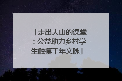 走出大山的课堂：公益助力乡村学生触摸千年文脉