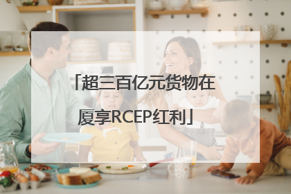 超三百亿元货物在厦享RCEP红利