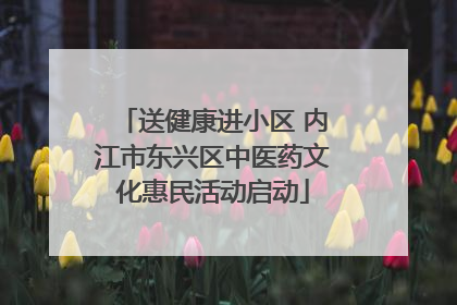 送健康进小区 内江市东兴区中医药文化惠民活动启动