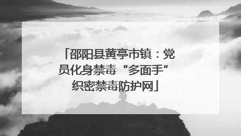 邵阳县黄亭市镇：党员化身禁毒“多面手” 织密禁毒防护网