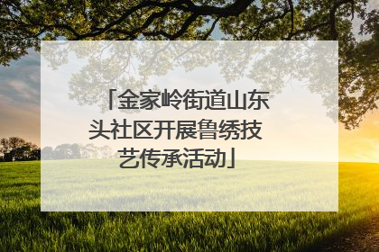 金家岭街道山东头社区开展鲁绣技艺传承活动