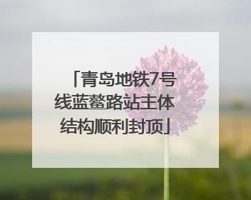 青岛地铁7号线蓝鳌路站主体结构顺利封顶