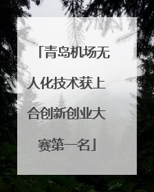 青岛机场无人化技术获上合创新创业大赛第一名