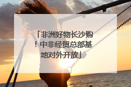 非洲好物长沙购！中非经贸总部基地对外开放