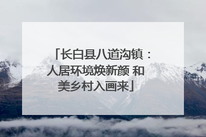 长白县八道沟镇：人居环境焕新颜 和美乡村入画来