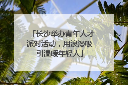 长沙举办青年人才派对活动，用浪漫吸引温暖年轻人